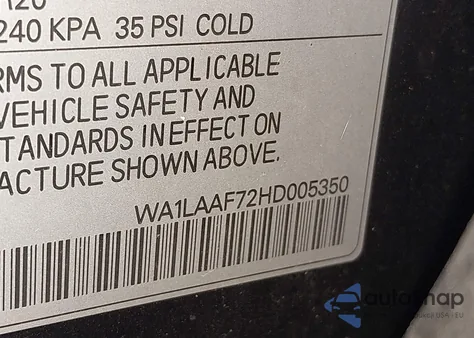 2017 Audi Q7 3.0T Premium from USA, damaged, VIN WA1LAAF72HD005350